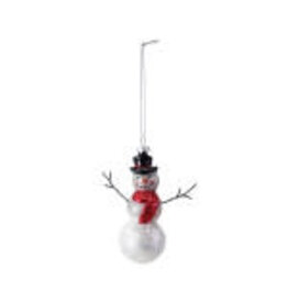 Mercury Glass & Wire Snowman Ornament
