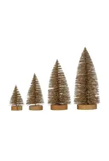 Champagne Bottle Brush Trees, Set/4