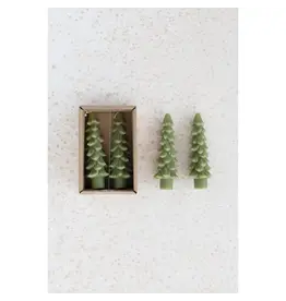 Unscented Tree Shaped Taper Candles, Set/2