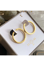 Pika & Bear San Dimas Baguette Hoop Earrings, Gold