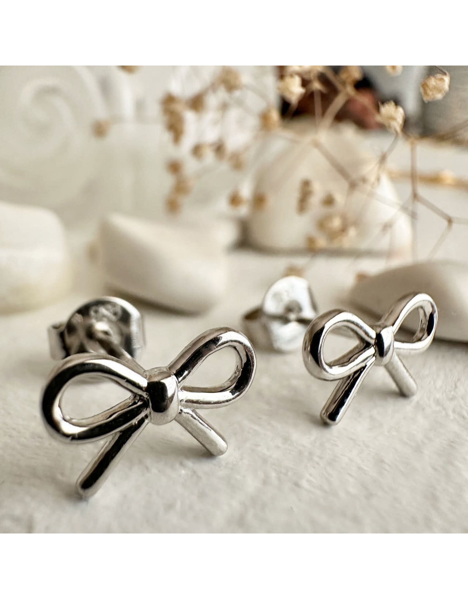 Pika & Bear Zooey Bow Stud Earrings -
