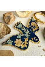 Pika & Bear Enamel Keychain -