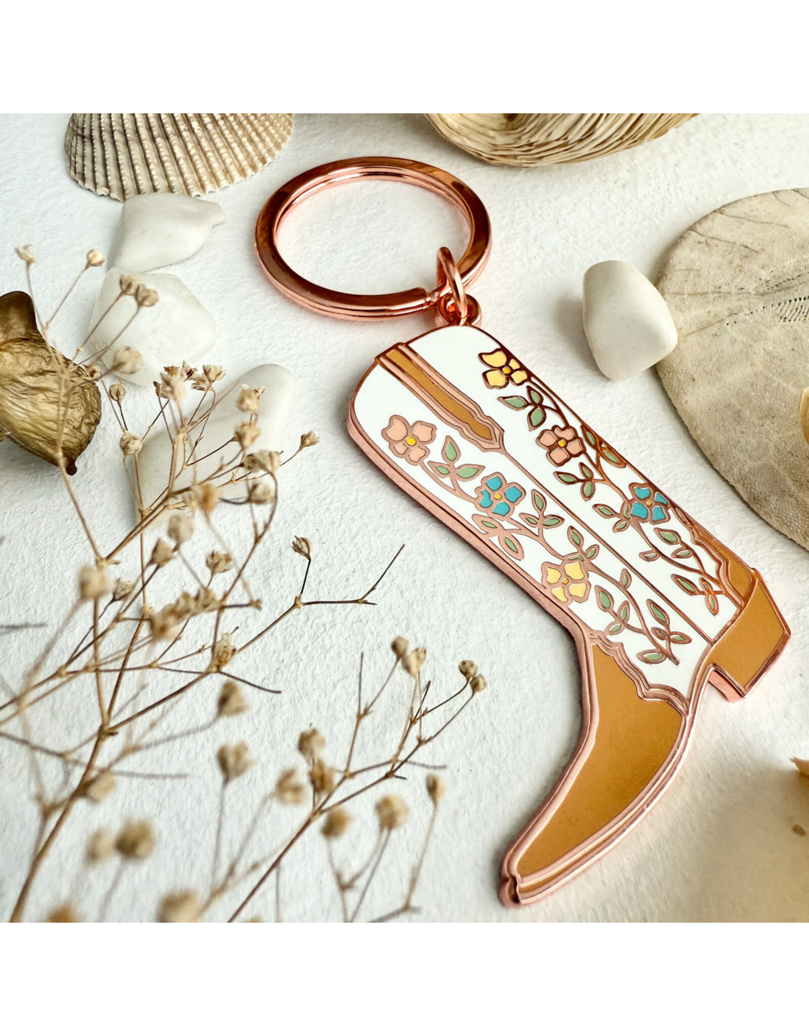 Pika & Bear Enamel Keychain -