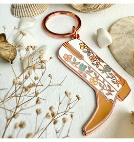 Pika & Bear Enamel Keychain -