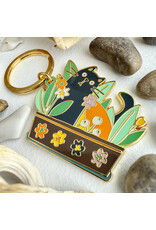 Pika & Bear Enamel Keychain -