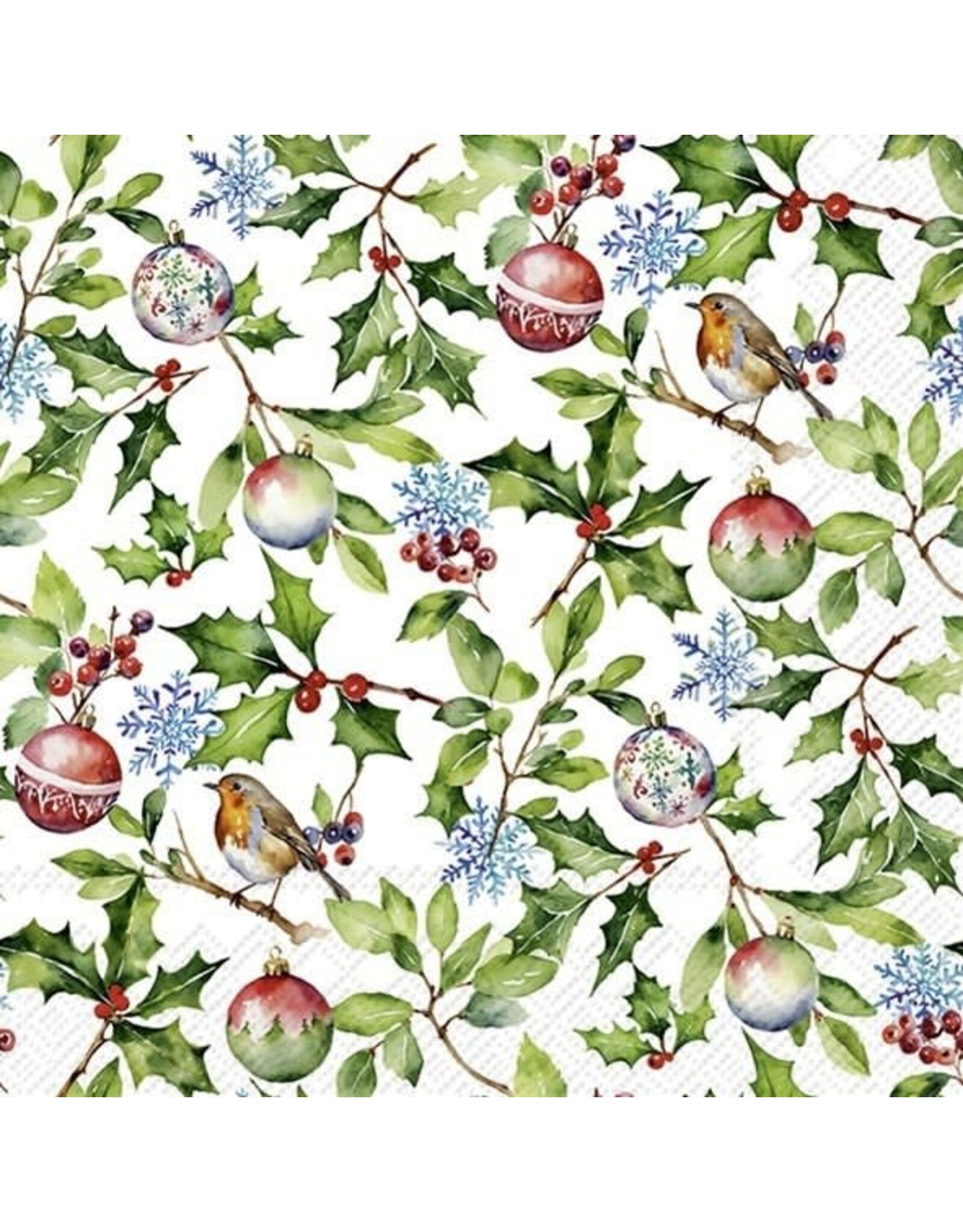 Christmas Holly - Luncheon Paper Napkin