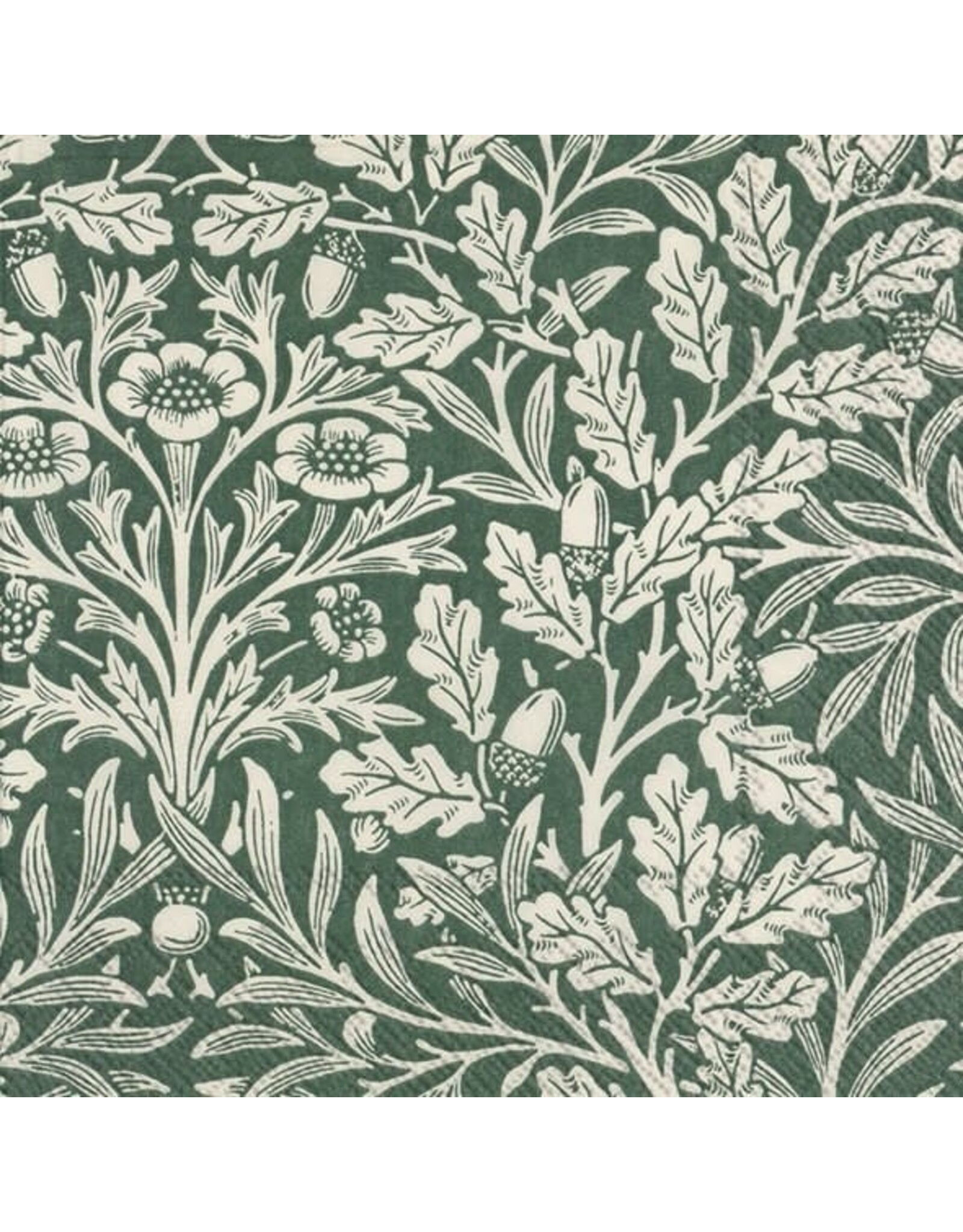 Acorn Green Linen - Luncheon Paper Napkin