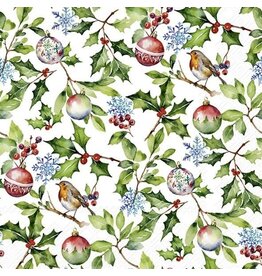 Christmas Holly Paper Cocktail Napkins