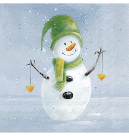 Frosty In The Snow Blue Paper Cocktail Napkins Frosty In The Snow Blue Paper Cocktail Napkins