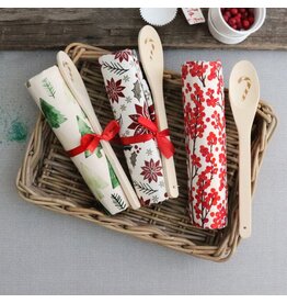 Tea Towel And Wooden Spoon Set -