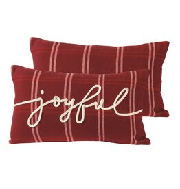 Red Plaid Pillow - Joyfull