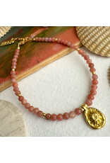 Pika & Bear "Hanalei" Natural Stone & Sun Charm Bracelet -