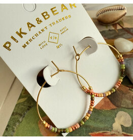 Pika & Bear Memphré Bead Hoop Earrings -