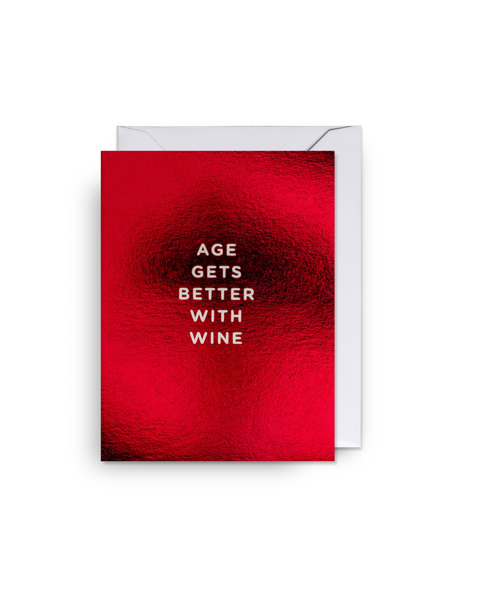 Birthday - Age Gets Better with Wine -Mini Card
