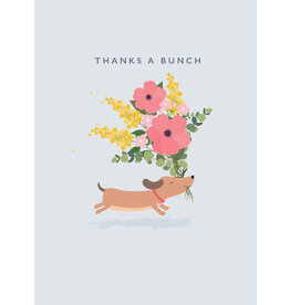 Thank You - Dog With Flowers