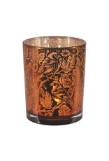 Glass Votive Holder - Copper Botanical - Large