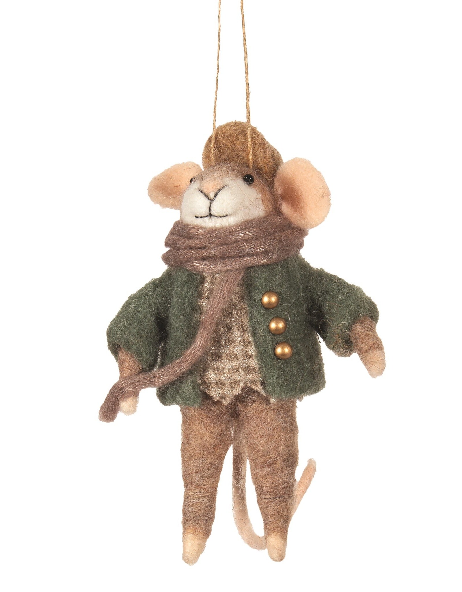Tiny Tim Felt Mouse Ornament