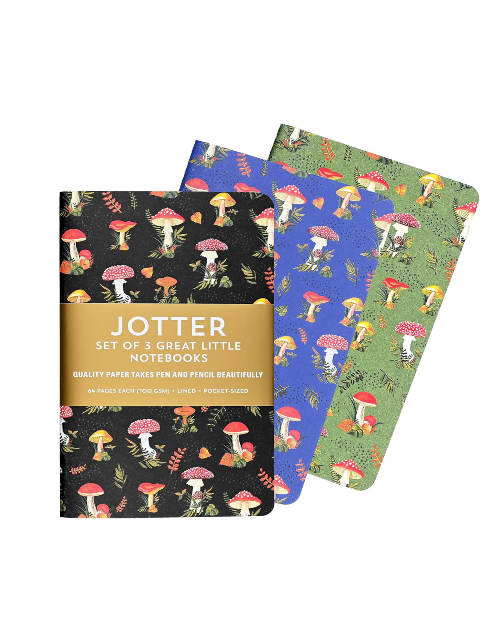 Jotter Mini Notebook Set of 3 - Mushrooms