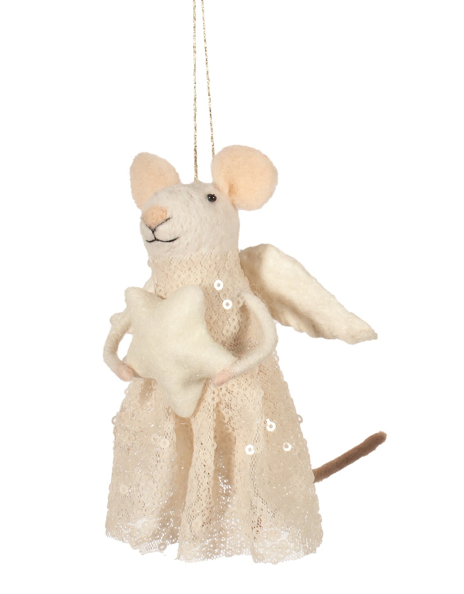 Felt Angel Mouse w Star