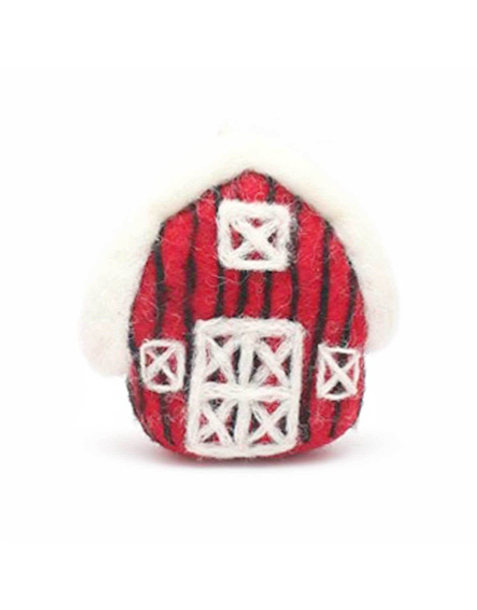 Felted Barn Ornament