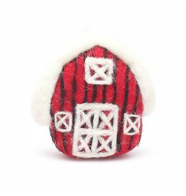 Felted Barn Ornament