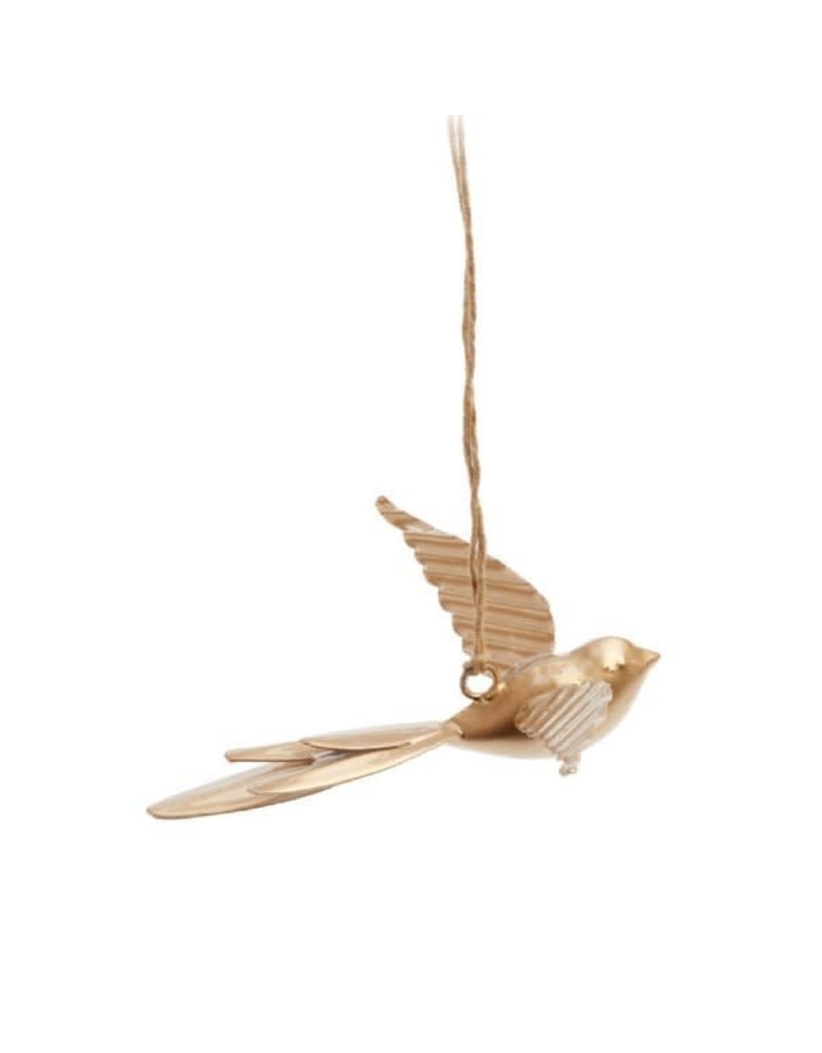 Gold Metal Bird Ornament