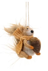 Felt Squirrel Ornament