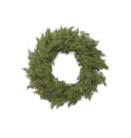 Large Faux Cedar Wreath