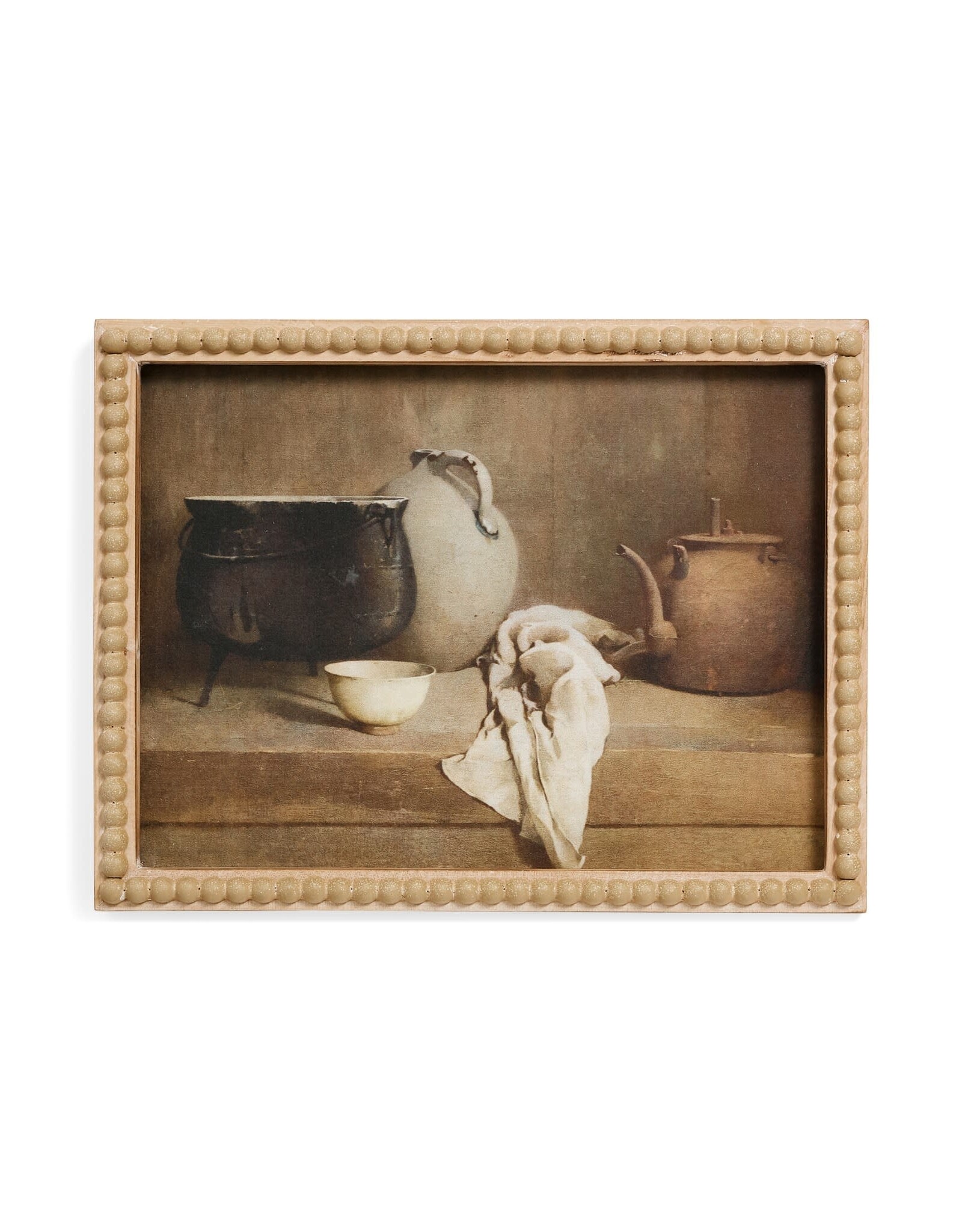 Framed Canvas Print - Vessels on Shelf