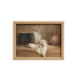 Framed Canvas Print - Vessels on Shelf