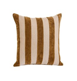 Cotton & Velvet Striped Pillow