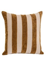 Cotton & Velvet Striped Pillow