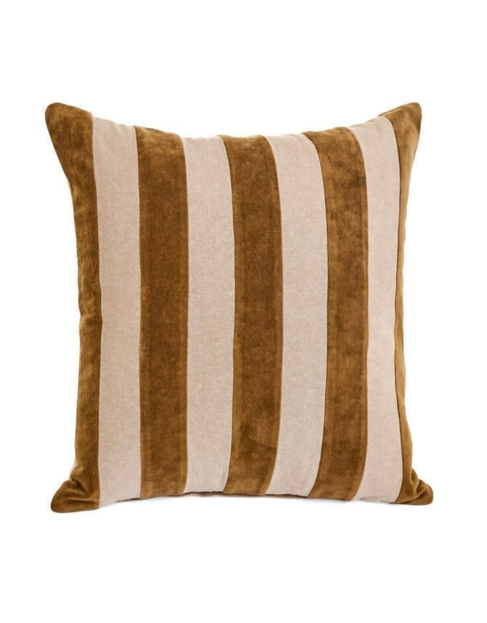 Cotton & Velvet Striped Pillow