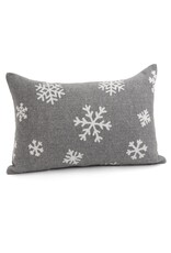 Grey Snowflake Pillow