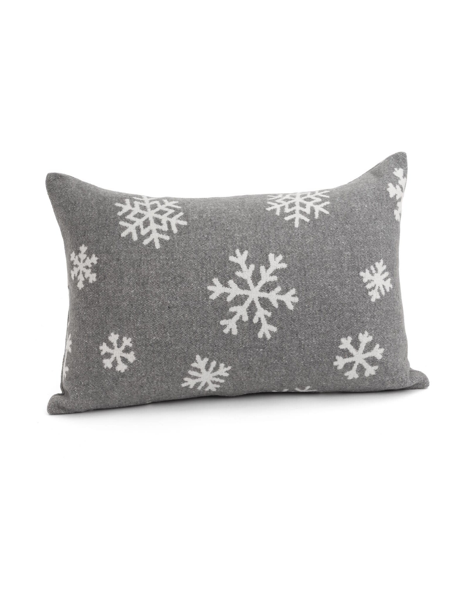 Grey Snowflake Pillow