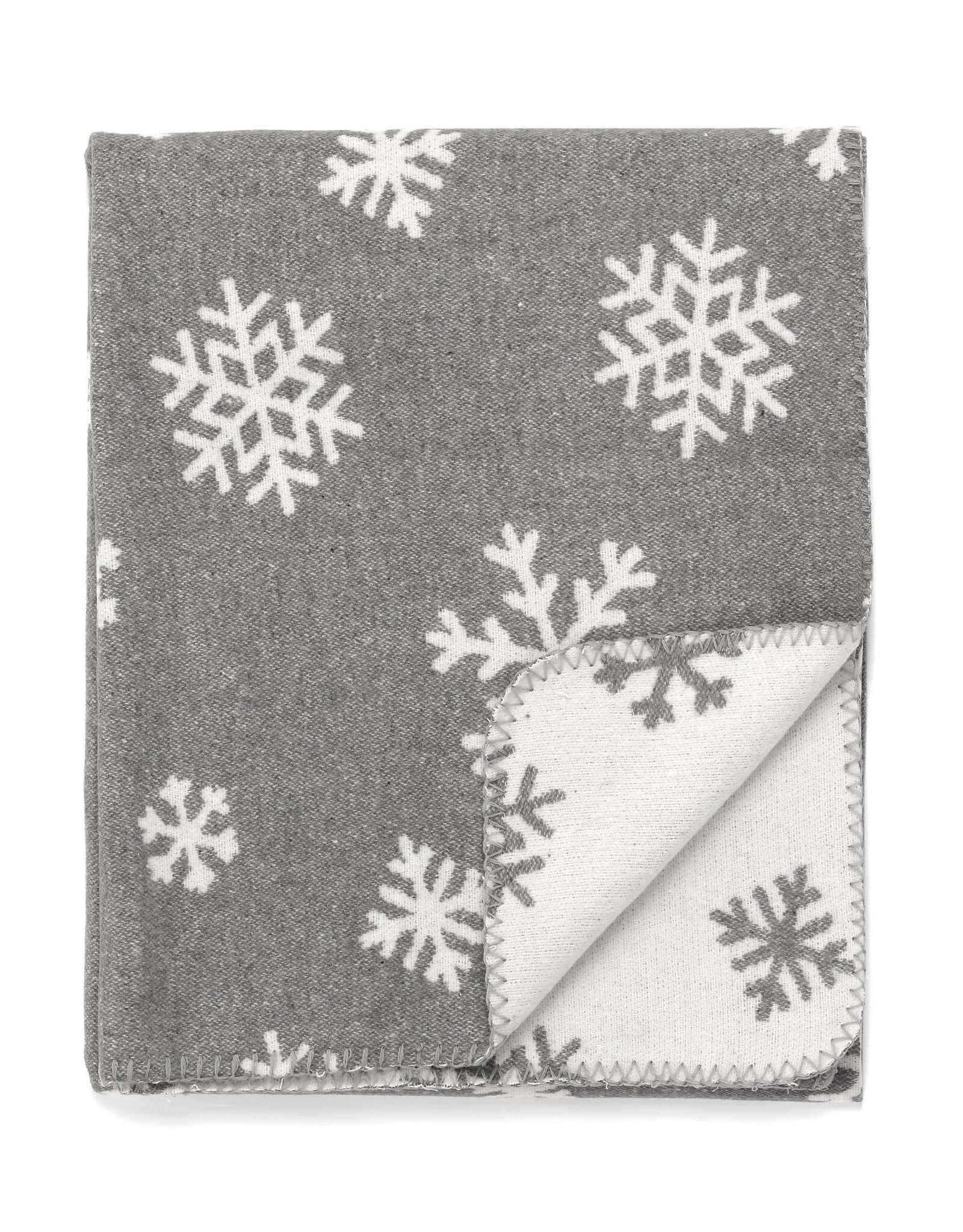 Grey Snowflake Throw
