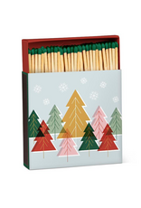 Pastel Trees Square Match Box