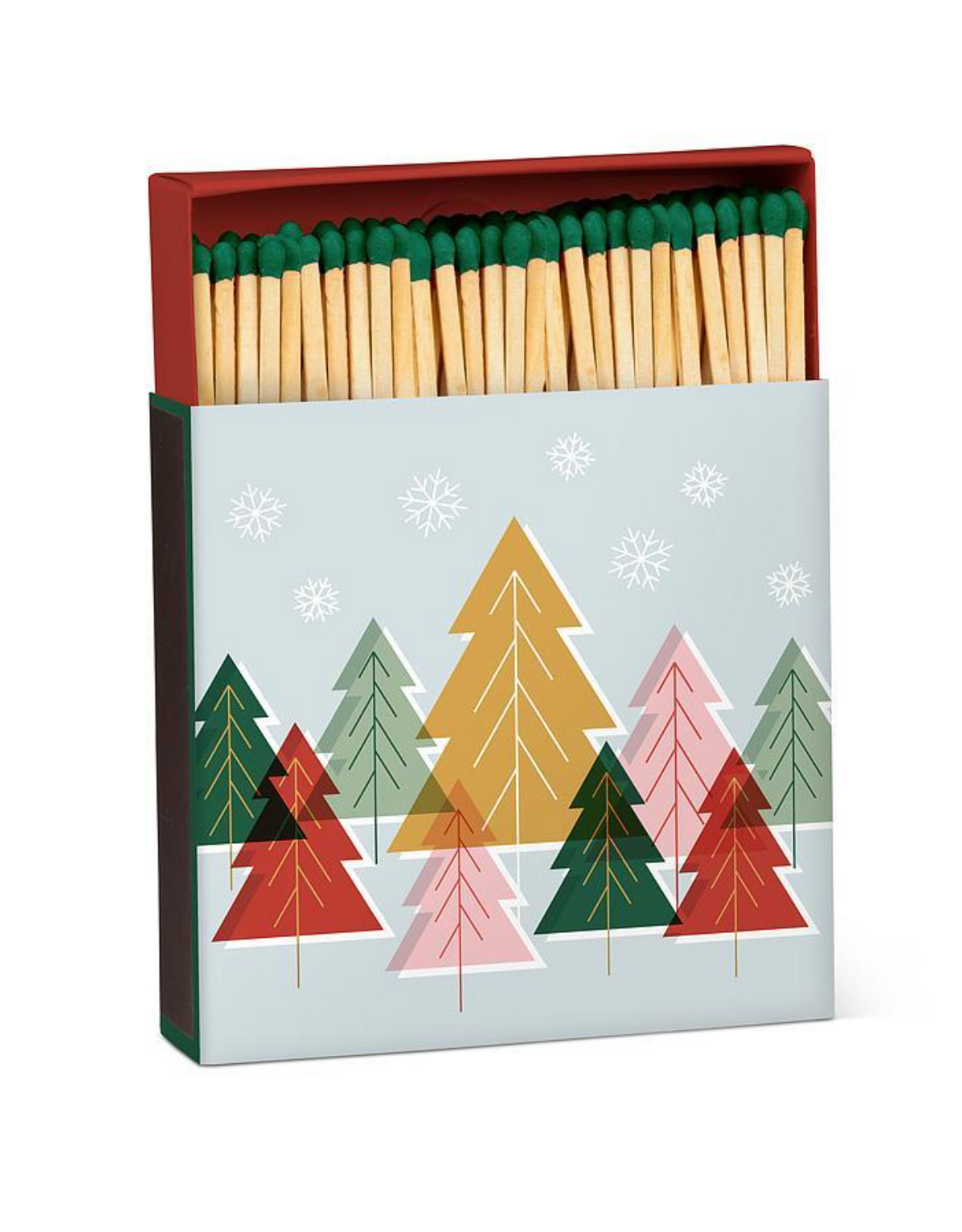 Pastel Trees Square Match Box