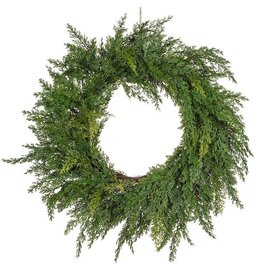 Realistic Cedar Wreath - 24"D
