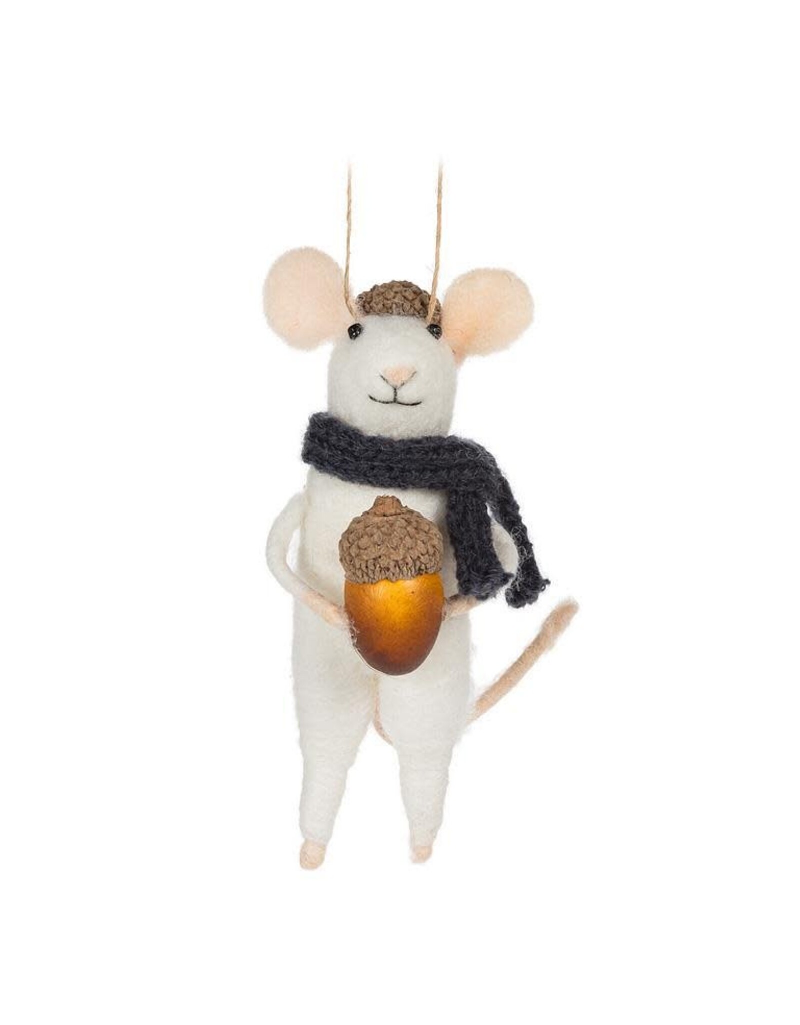 Standing Mouse with Scarf Ornament