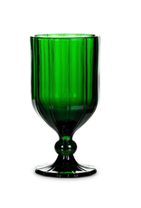Panel Goblet Green- Set of 4 -12oz
