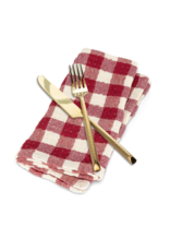 Red/White Gingham Napkins - Set 4