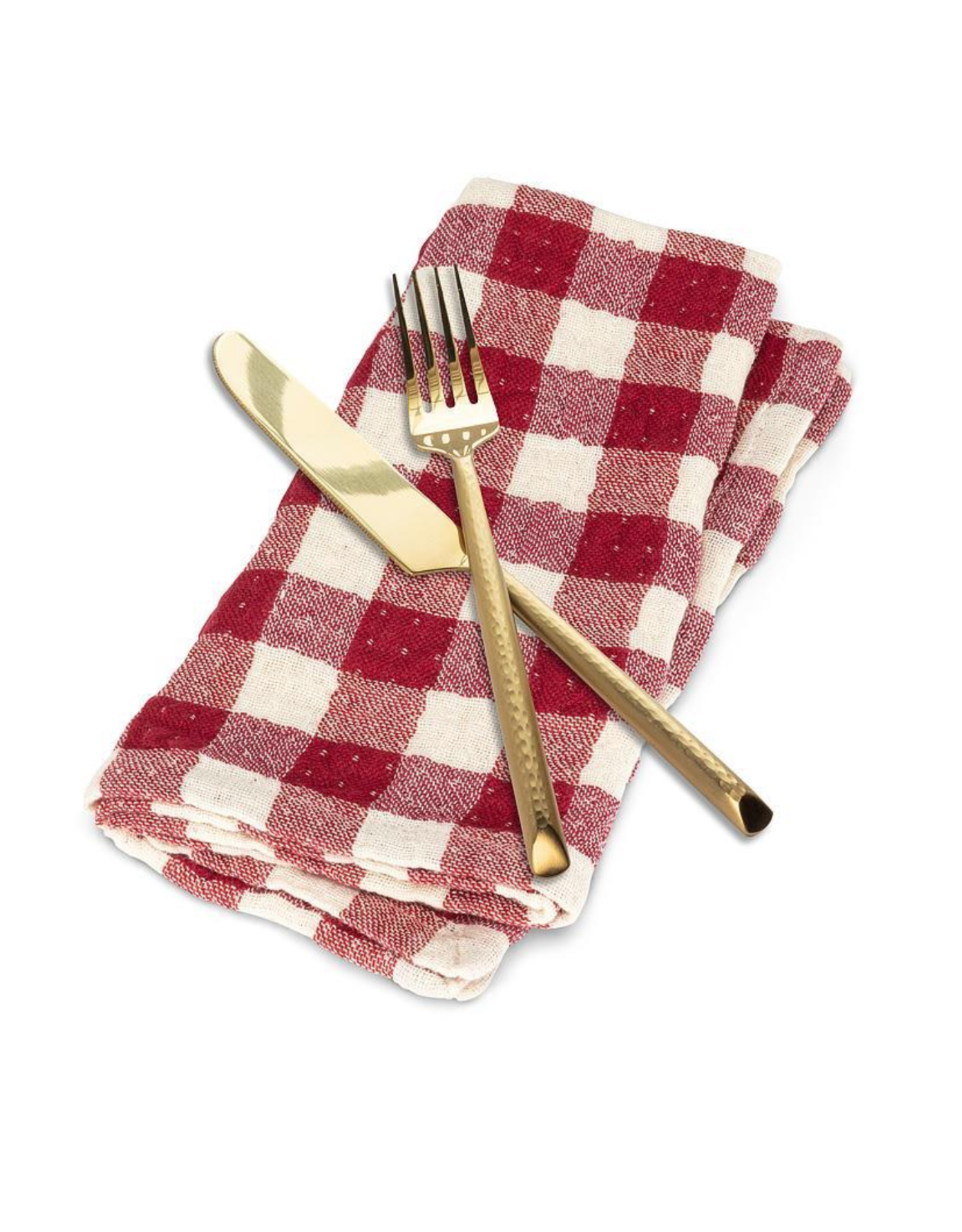 Red/White Gingham Napkins - Set 4