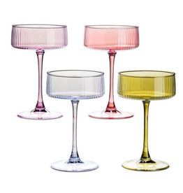 Lustre Tight Optic Cocktail Coupe - set of 4