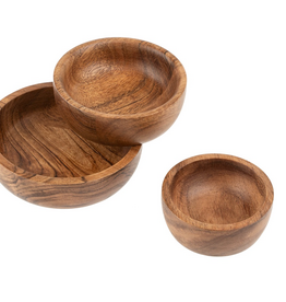 Acacia Mini Bowls - Set of 3