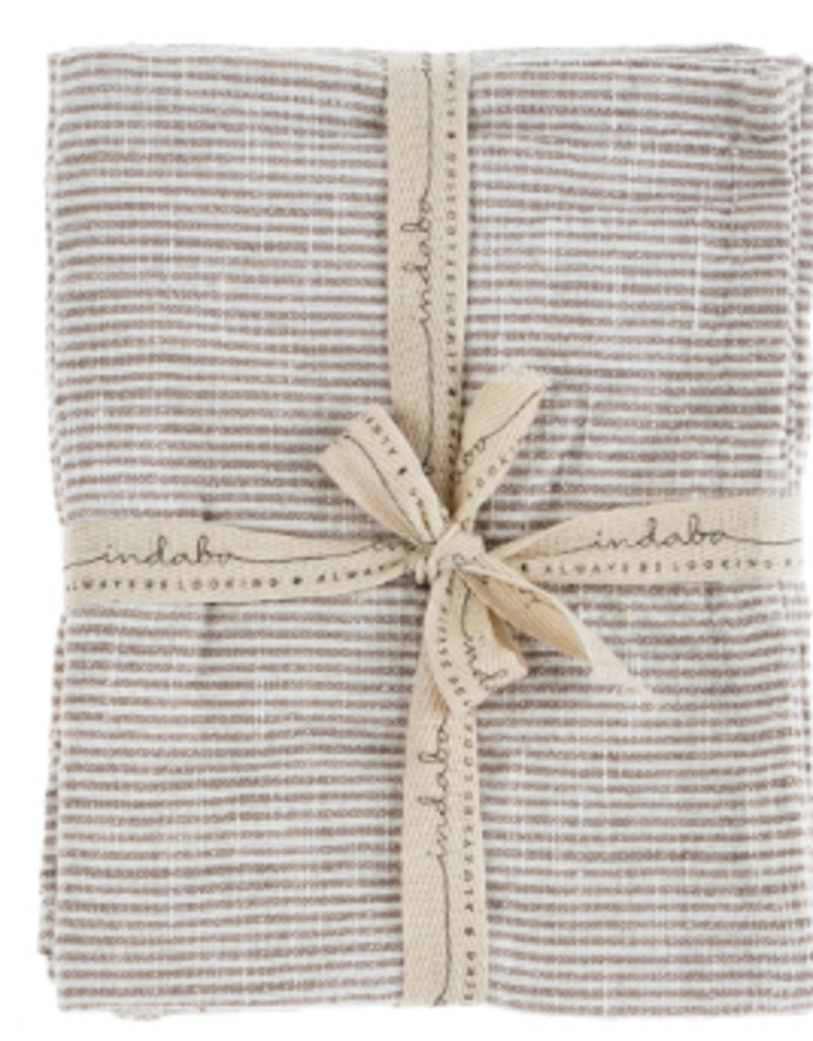 Chef Stripe Tea Towels - Set of 2 - Mink