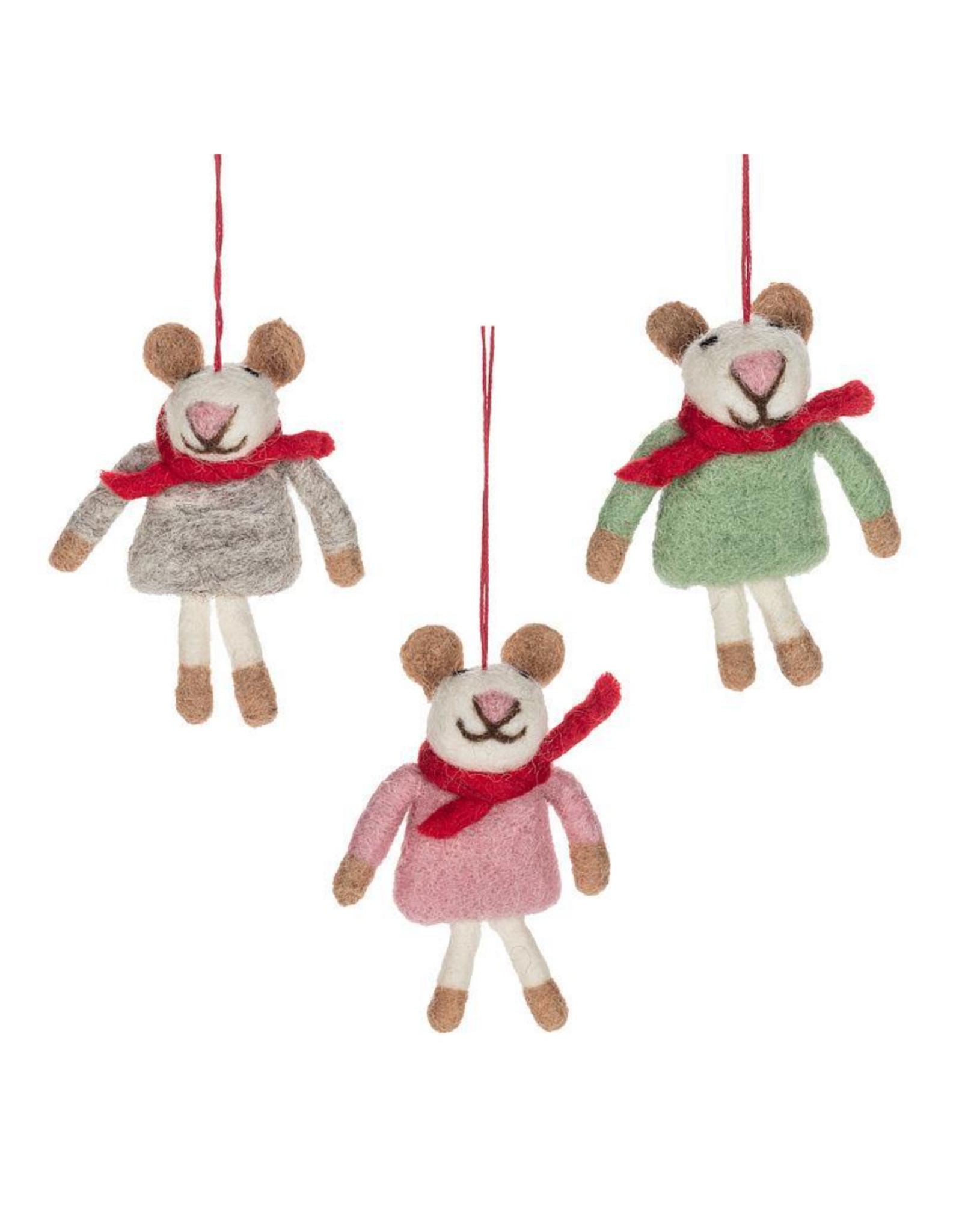 Mouse in Sweater Ornament