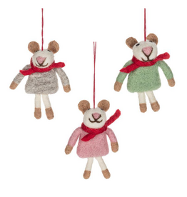 Mouse in Sweater Ornament