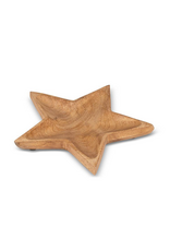 Shallow Wooden Star Bowl