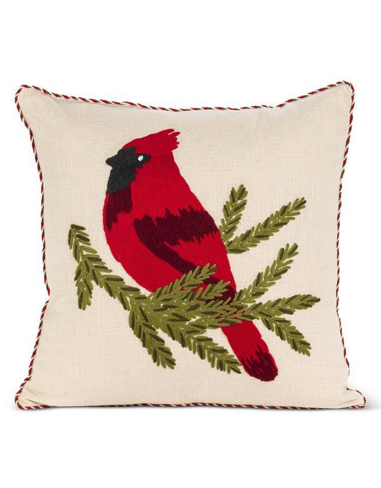 Square Cardinal on Branch Pillow - 17"x17"